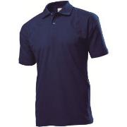 Stedman Polo Men Marine bomull Large Herre