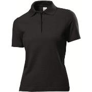 Stedman Polo Women Svart bomull Small Dame