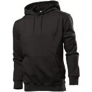 Stedman Sweatshirt Hooded Men Svart Medium Herre