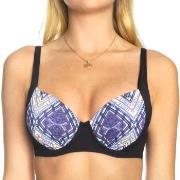 Sunseeker Tribe Attack Underwire Bikini Bra Svart mønstret D 36 Dame