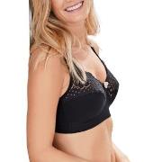 Swegmark BH Cotton Bloom Fairtrade Soft Bra Svart bomull B 80 Dame