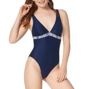 Triumph Summer Waves Padded Swimsuit Mørkblå B 38 Dame