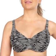 Trofe Graphic Nice Underwired Bikini Bra Svart/Hvit C 38 Dame