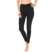 Trofe Leggings With Lace Trim Svart bomull X-Large Dame