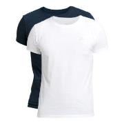 Gant 2P Basic Crew Neck T-Shirt Hvit/Marine bomull X-Large Herre