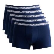 Gant 5P Basic Trunks Marine bomull Medium Herre