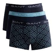 Gant 3P Cotton Stretch Print Trunks Marine bomull Medium Herre