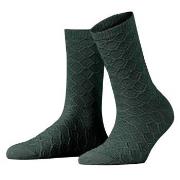 Falke Strømper Women Argyle Wool Sock Grønn Str 39/42 Dame