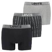 Levis 3P Boxer Giftbox Svart/Grå bomull Large Herre