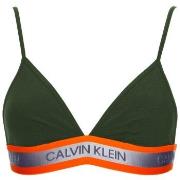 Calvin Klein BH Hazard Cotton Unlined Triangle Mørkgrørnn  bomull Smal...