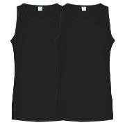 Dovre 2P Organic Cotton Singlet Svart økologisk bomull Small Herre