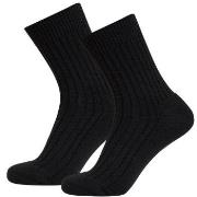 Claudio Strømper 2P Wool Terry Socks Svart Str 40/43 Herre