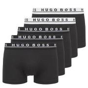 BOSS 5P Cotton Boxer Trunks Svart bomull Large Herre