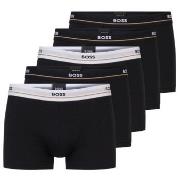 BOSS 5P Cotton Boxer Trunks Svart bomull XX-Large Herre