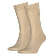 Tommy Hilfiger Strømper 2P Men Classic Sock Beige Str 39/42 Herre