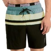 Puma Badebukser Heritage Stripe Mid Swim Shorts Svart/Grønn polyester ...