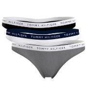 Tommy Hilfiger Truser 3P Recycled Essentials Thong Svart/Grå X-Large D...