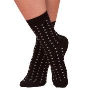 Trofe Bamboo Small Dot Socks Strømper Svart Str 39/42 Dame