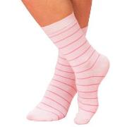 Trofe Bamboo Small Stripe Socks Strømper 2P Rosa Str 39/42 Dame