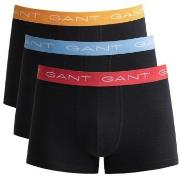 Gant 3P Cotton Jersey Trunks Svart/Oransje bomull Large Herre