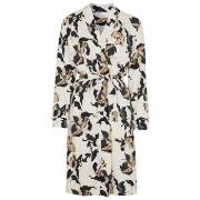 Damella Greymelange Flower Wrap Around Robe Krem Small Dame