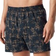 Schiesser 2P Fun Prints Boxer Shorts Svart/brun bomull Large Herre