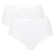 Sloggi Truser 2P Double Comfort Maxi Multi Hvit bomull 44 Dame