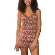 Trofe Flora Boxer Pyjama Mixed viskose Medium Dame