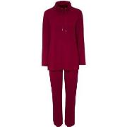 Damella Bamboo Frenchterry Suit Rød Bambus X-Large Dame