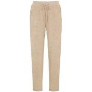 Damella Knitted Lounge Pants Beige Medium Dame