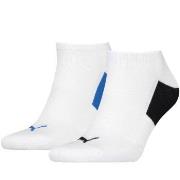 Puma Strømper 2P Men Logo Block Sneaker Socks Hvit/Svart Str 39/42 Her...