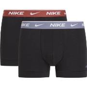 Nike 2P Everyday Cotton Stretch Trunk Svart/Rød bomull Small Herre