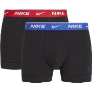 Nike 2P Everyday Cotton Stretch Trunk Svart/Blå bomull Medium Herre