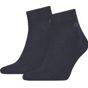 Calvin Klein Strømper 2P Quarter Socks Marine Str 39/42 Herre