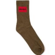 HUGO Strømper 2P Label Rib Col Socks Brun Str 43/46