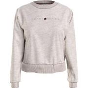 Tommy Hilfiger Tonal Logo Lounge Sweatshirt Beige Medium Dame