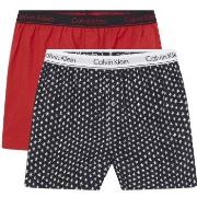 Calvin Klein 2P Holiday Woven Boxers Rød/Svart polyamid Small Herre