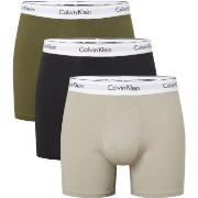 Calvin Klein 3P Modern Cotton Stretch Boxer Brief Khaki bomull Small H...