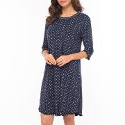 Lady Avenue Bamboo Three Quarter Sleeve Nightdress Marine mønster Bamb...