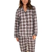 Lady Avenue Cotton Flannel Pyjamas Rød/Grønn bomull Small Dame