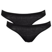 Sloggi Truser 2P ZERO Motion Mini Brief Svart polyester Large Dame