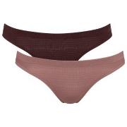 Sloggi Truser 2P ZERO Motion Mini Brief Brun polyester Small Dame