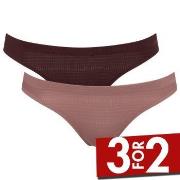 Sloggi Truser 2P ZERO Motion Mini Brief Brun polyester Medium Dame