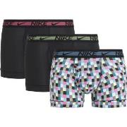 Nike 3P Dri-Fit Ultra Stretch Micro Boxer Svart mønstret polyester Med...