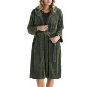 Damella Jaquard Fleece Hoodie Robe Oliven polyester Medium Dame