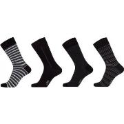 JBS Strømper 4P Cotton Socks Svart/Grå Str 40/47 Herre