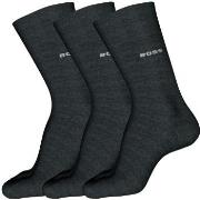 BOSS Strømper 3P RS Finest Soft Cotton Sock Mørkgrå  Str 39/42 Herre