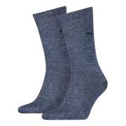 Puma Strømper 2P Classic Socks Jeansblå Str 47/49 Herre