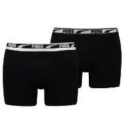 Puma 2P Men Multi Logo Boxer Svart bomull Large Herre