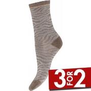 Decoy Strømper Glitter Patterned Ankle Socks Beige Strl 37/41 Dame